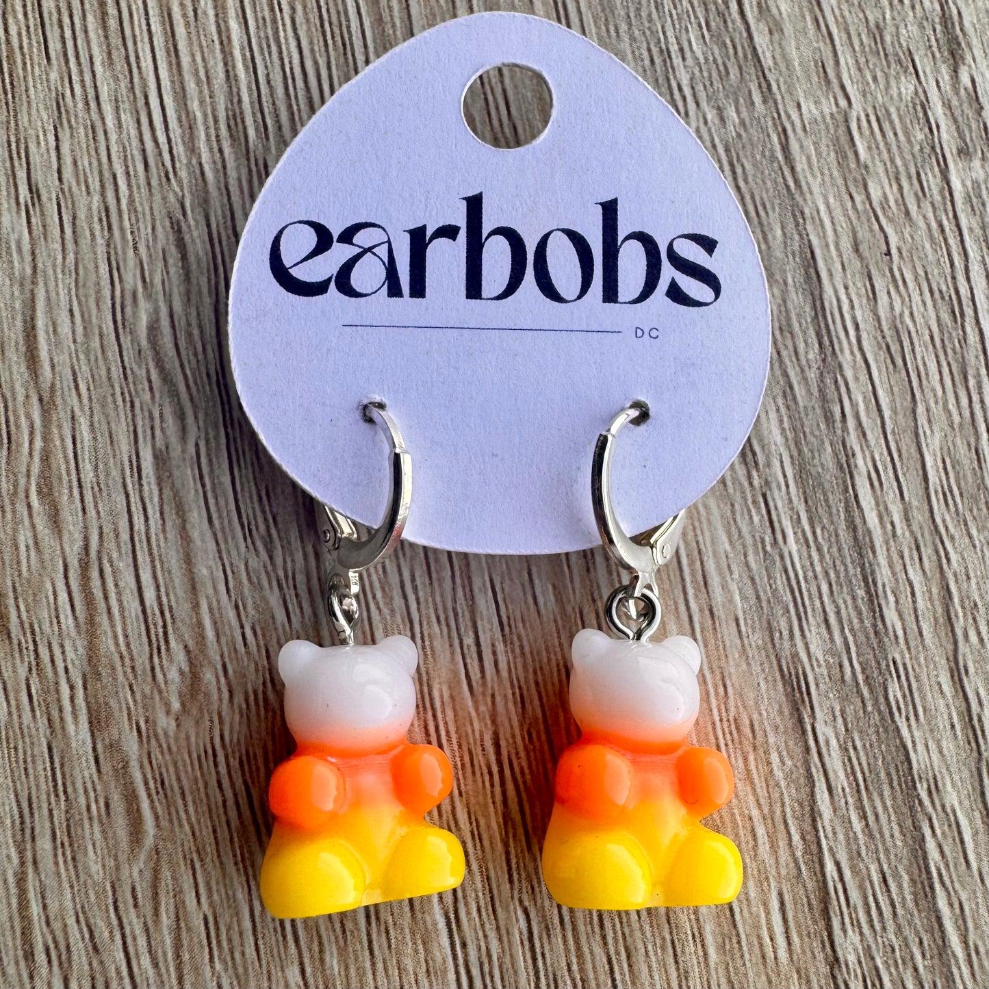 Candy Corn Gummy Bear EarBobs