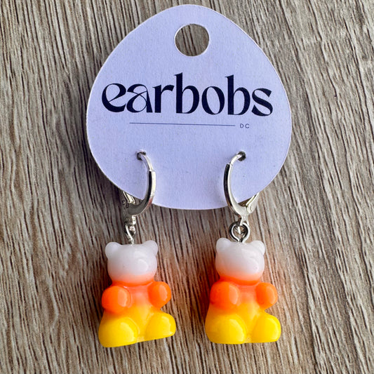 Candy Corn Gummy Bear EarBobs