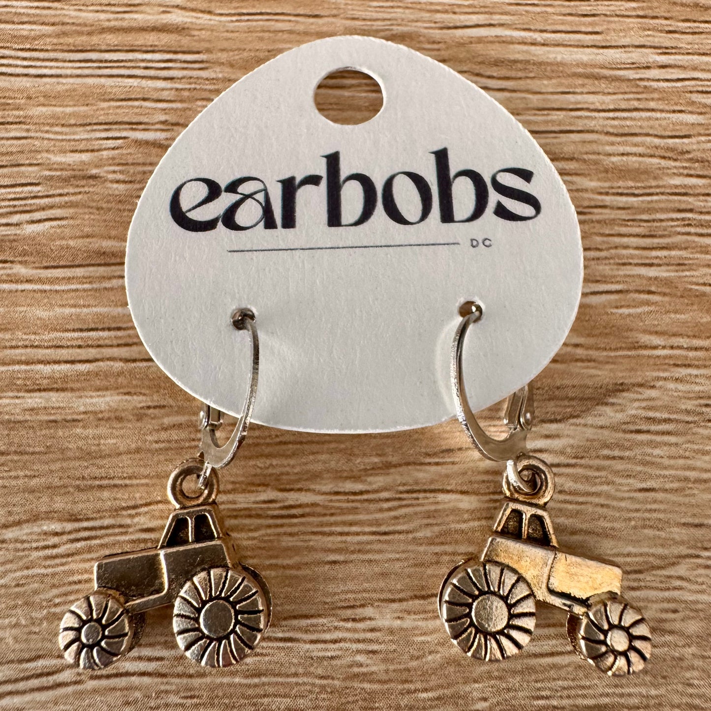 Keep Calm and Plow On - Tractor EarBobs