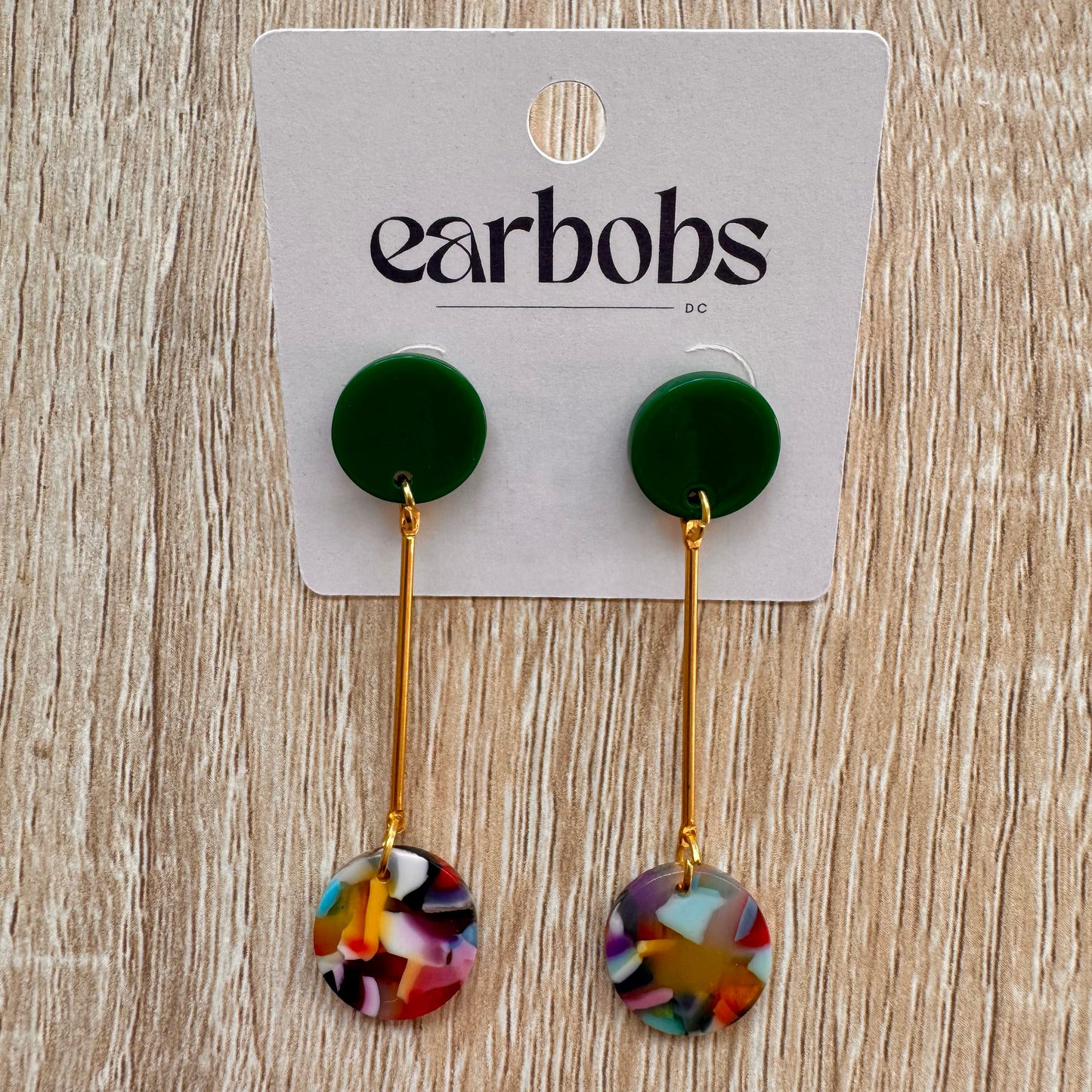 Geometric Dangle Stud EarBobs