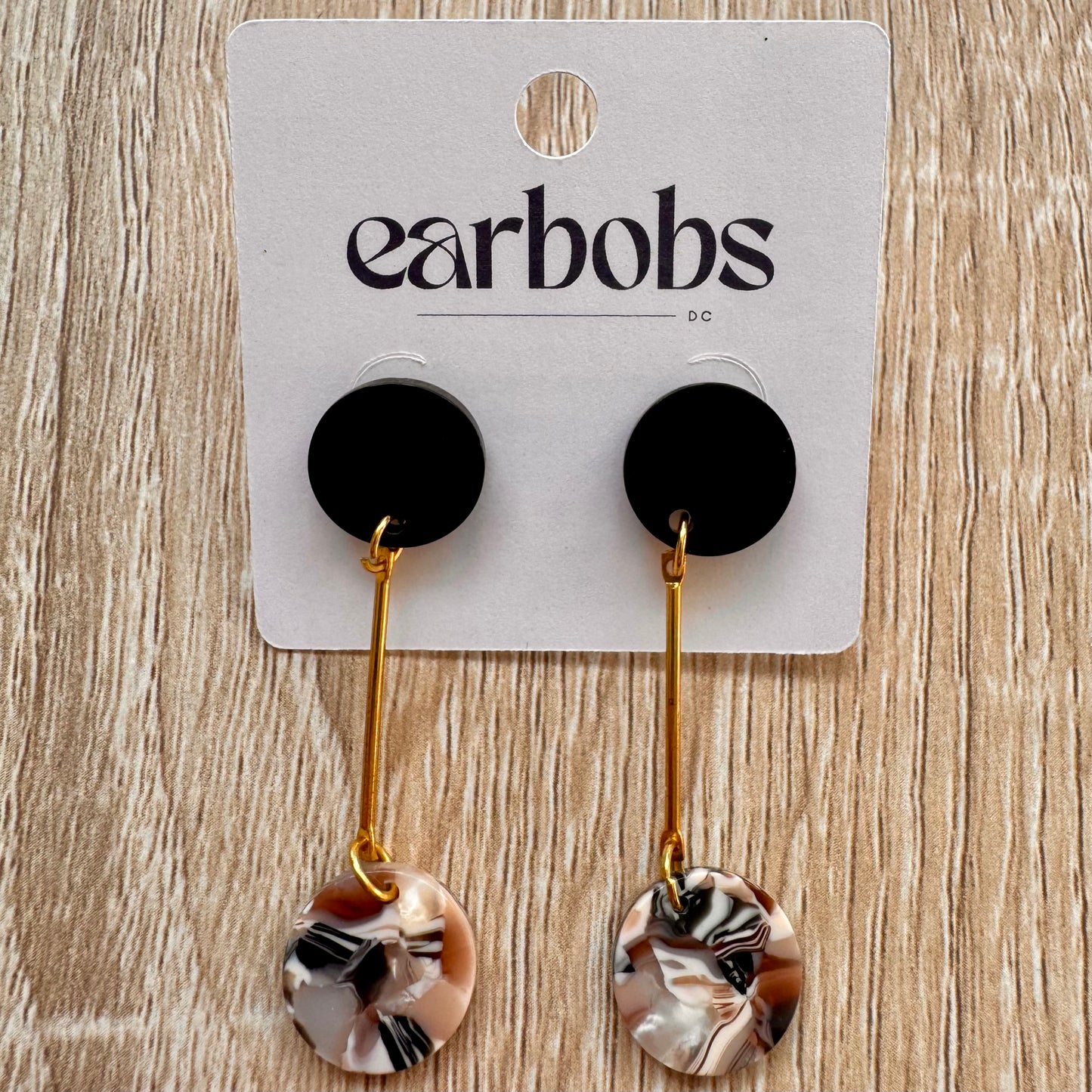 Geometric Dangle Stud EarBobs