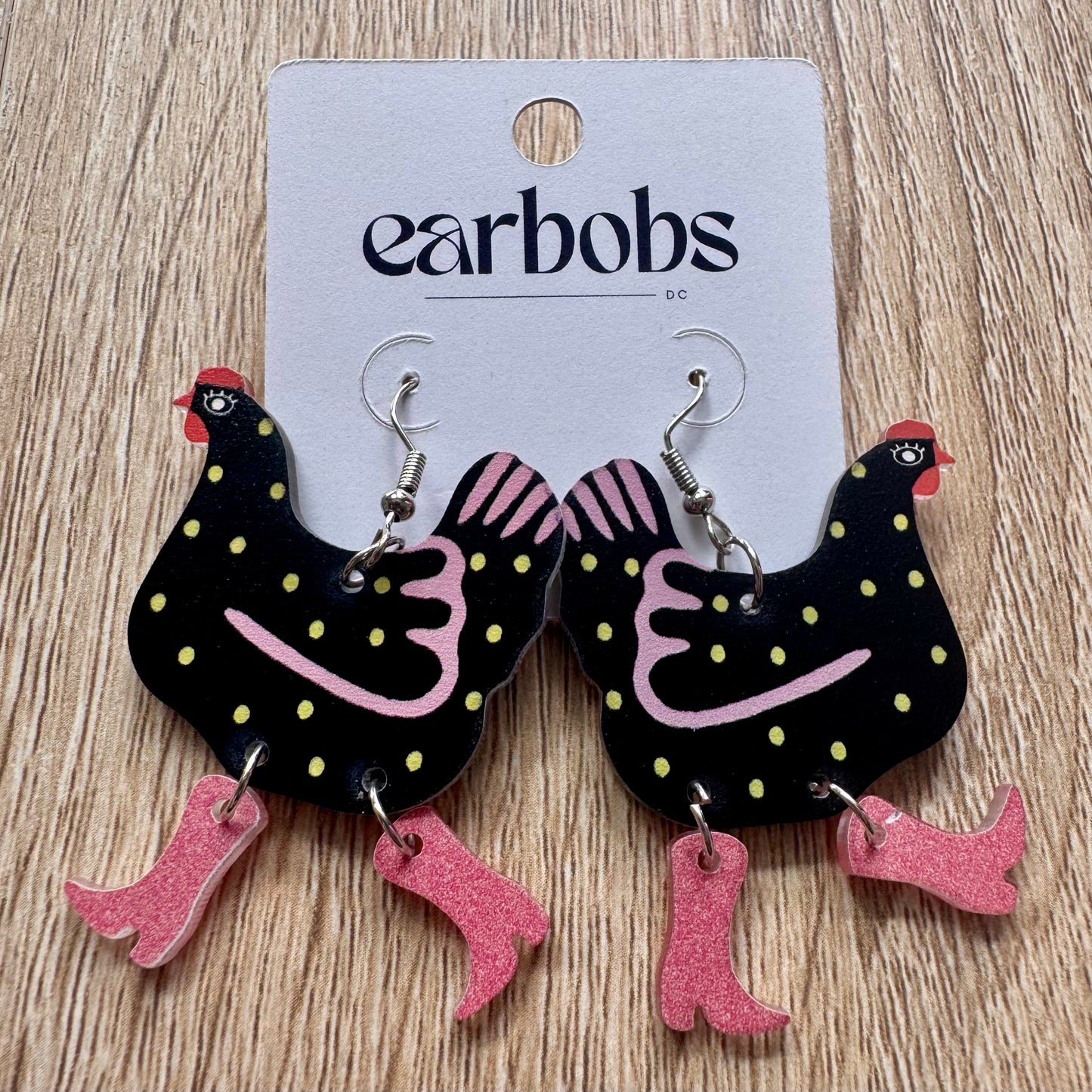 These Boots Were Made For Squawking Earrings