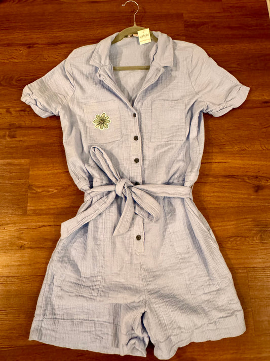 Flower Blue Romper