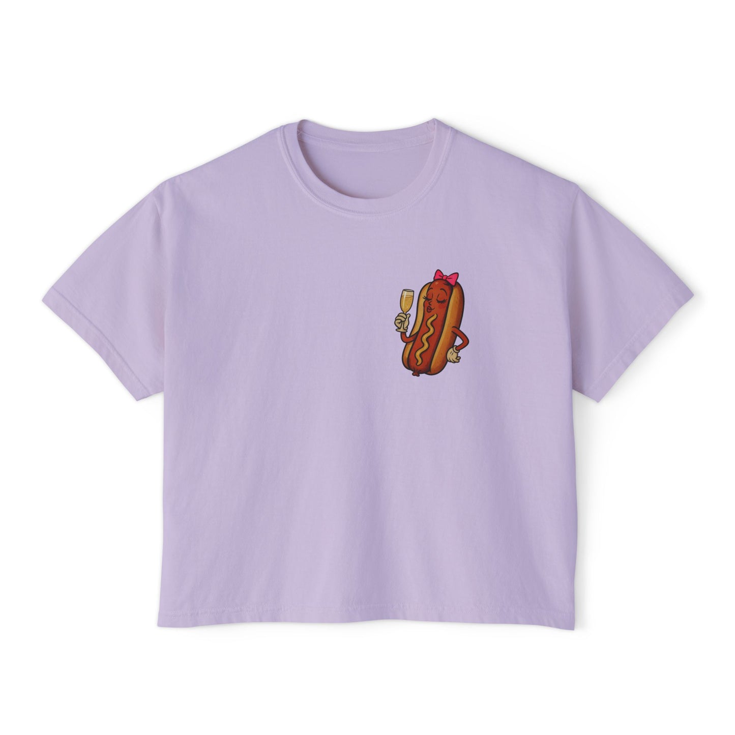 Hot Dog She’s Fancy Crop Top