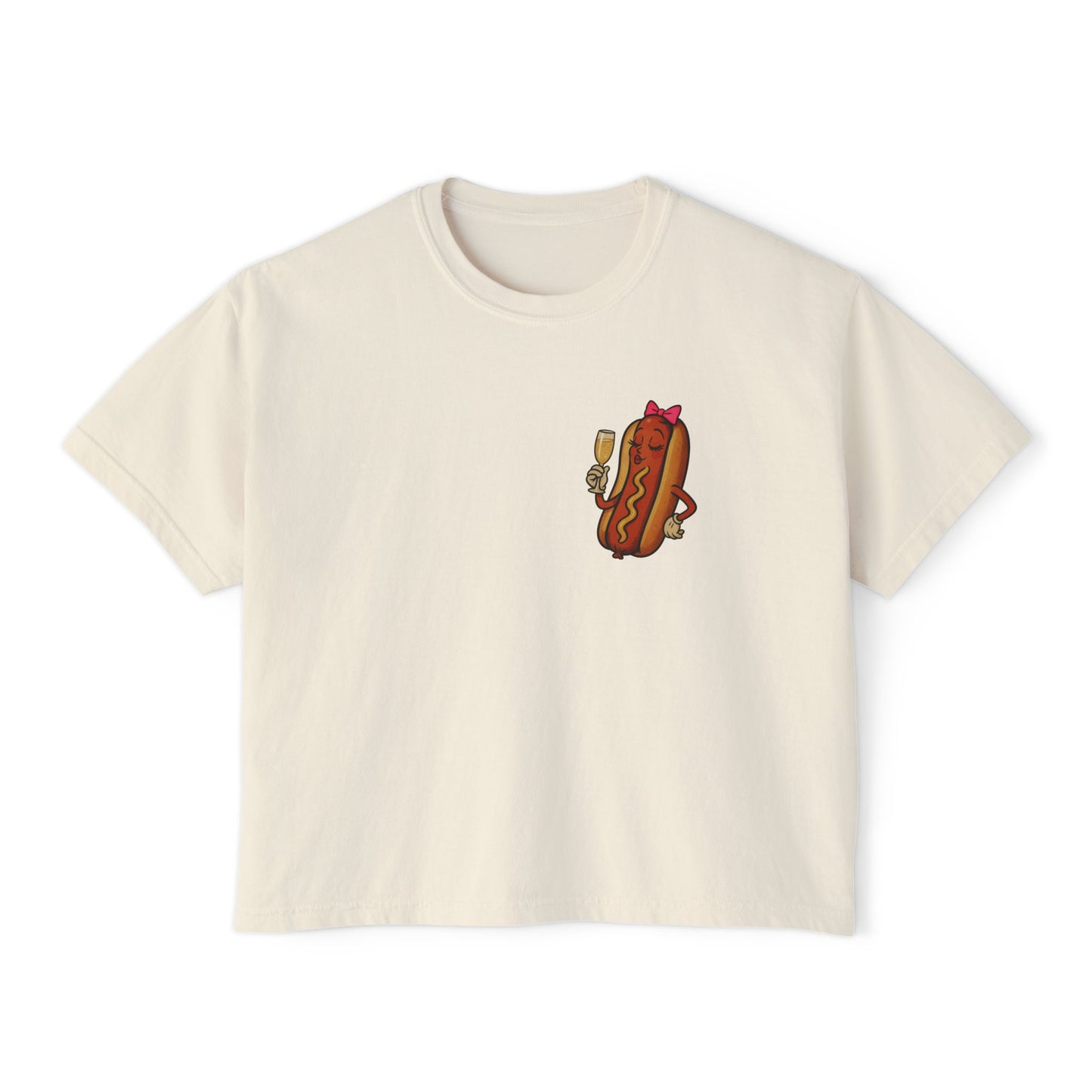 Hot Dog She’s Fancy Crop Top