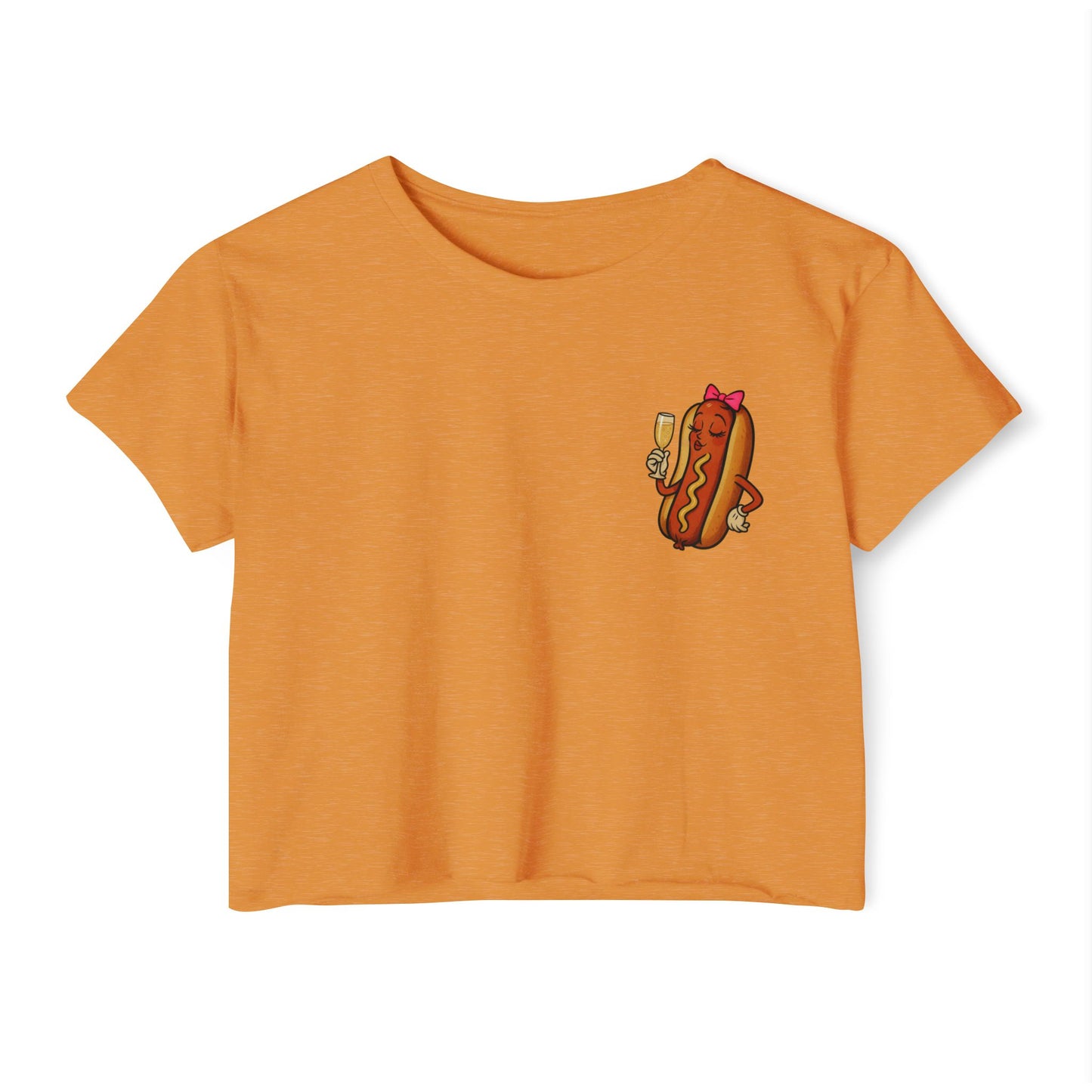 Hot Dog She’s Fancy Crop Top