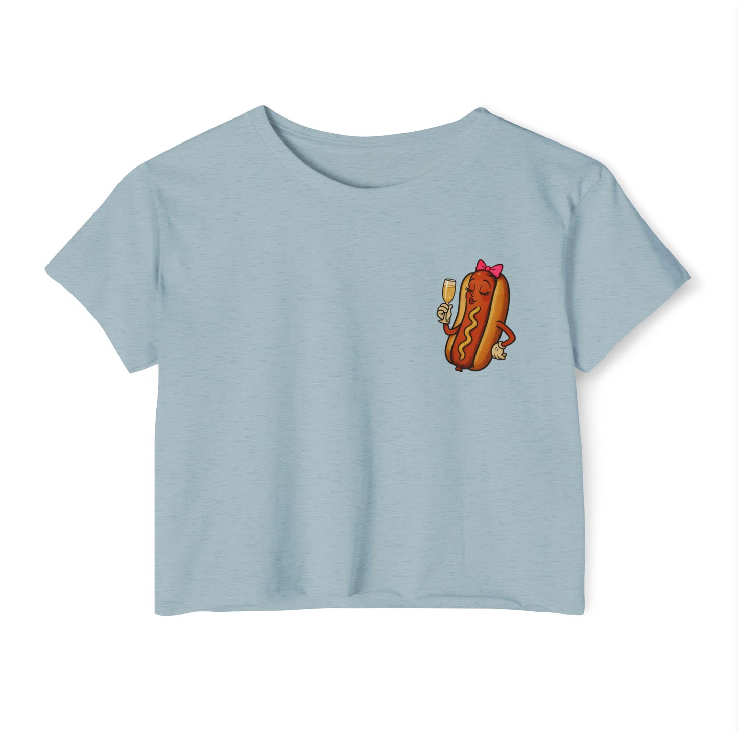 Hot Dog She’s Fancy Crop Top