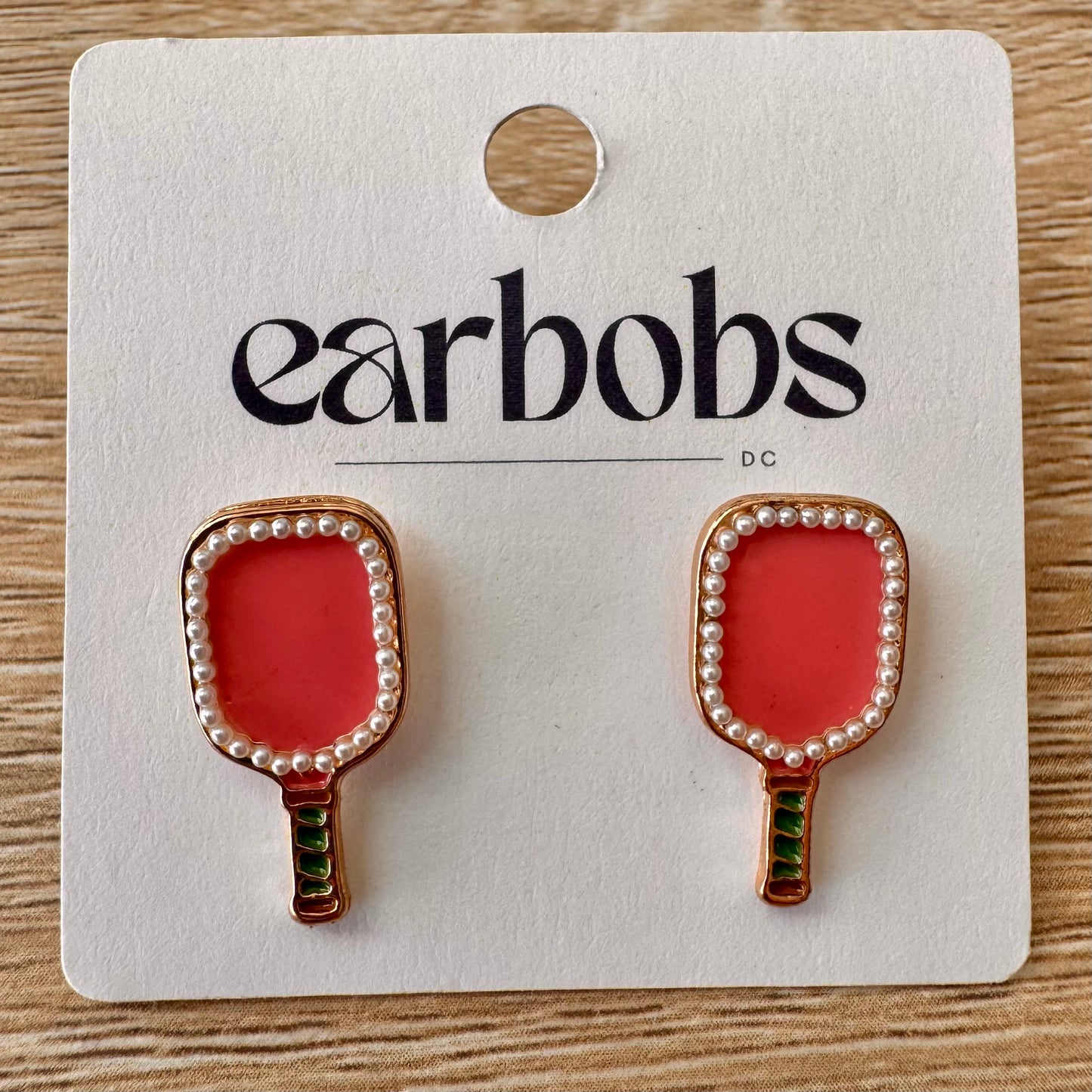 Pickleball Paddle Stud EarBobs