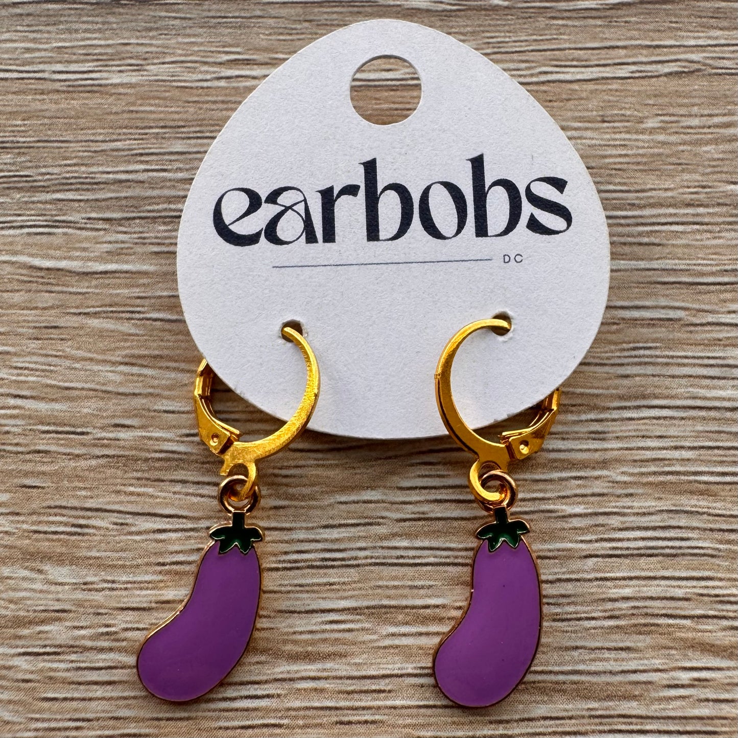 Eggplant EarBobs