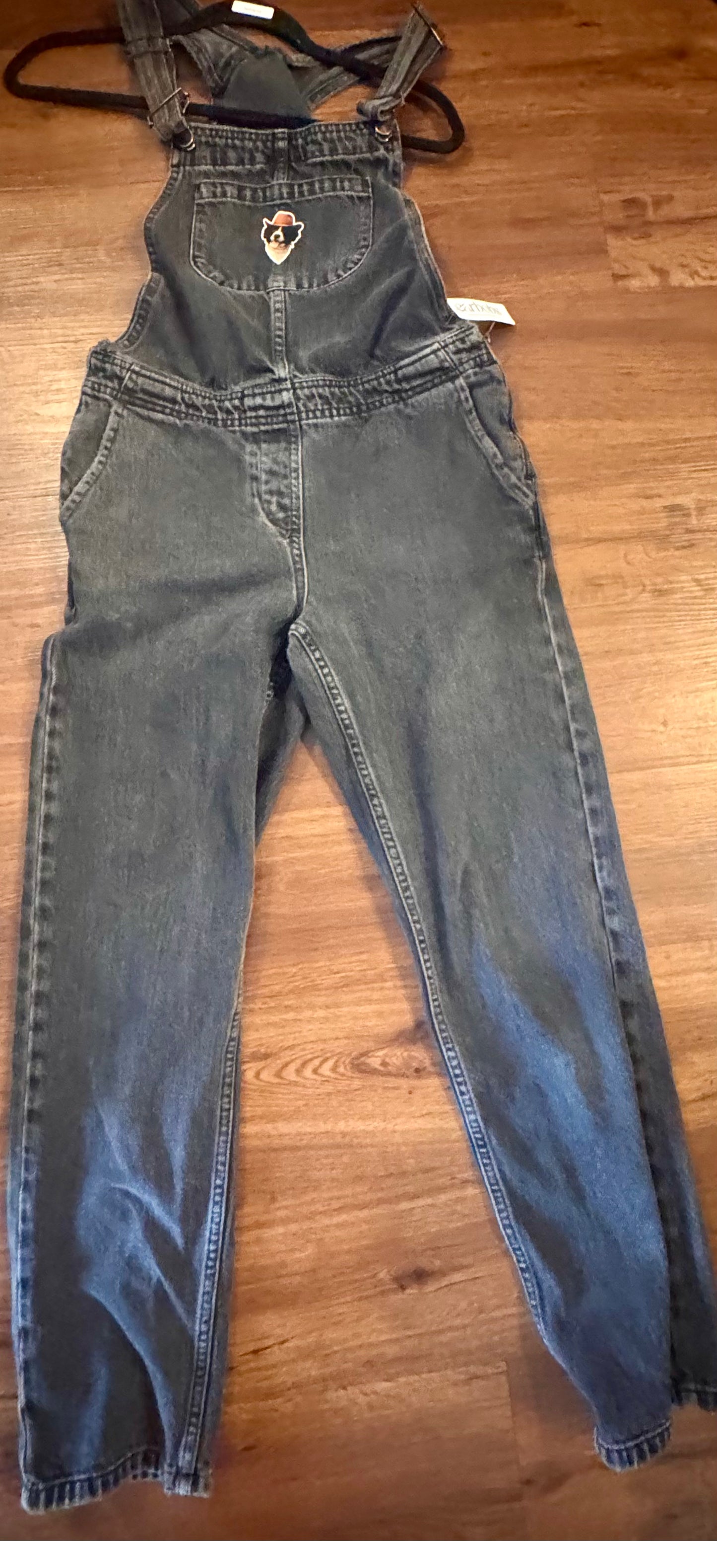 Yee Paw (Ollie) Black Denim Overalls