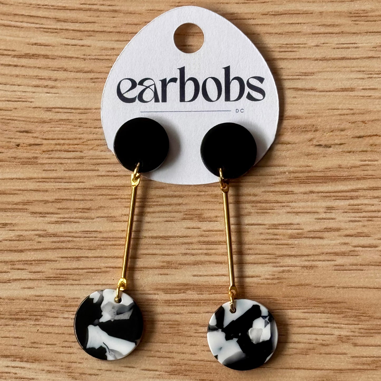 Geometric Dangle EarBobs