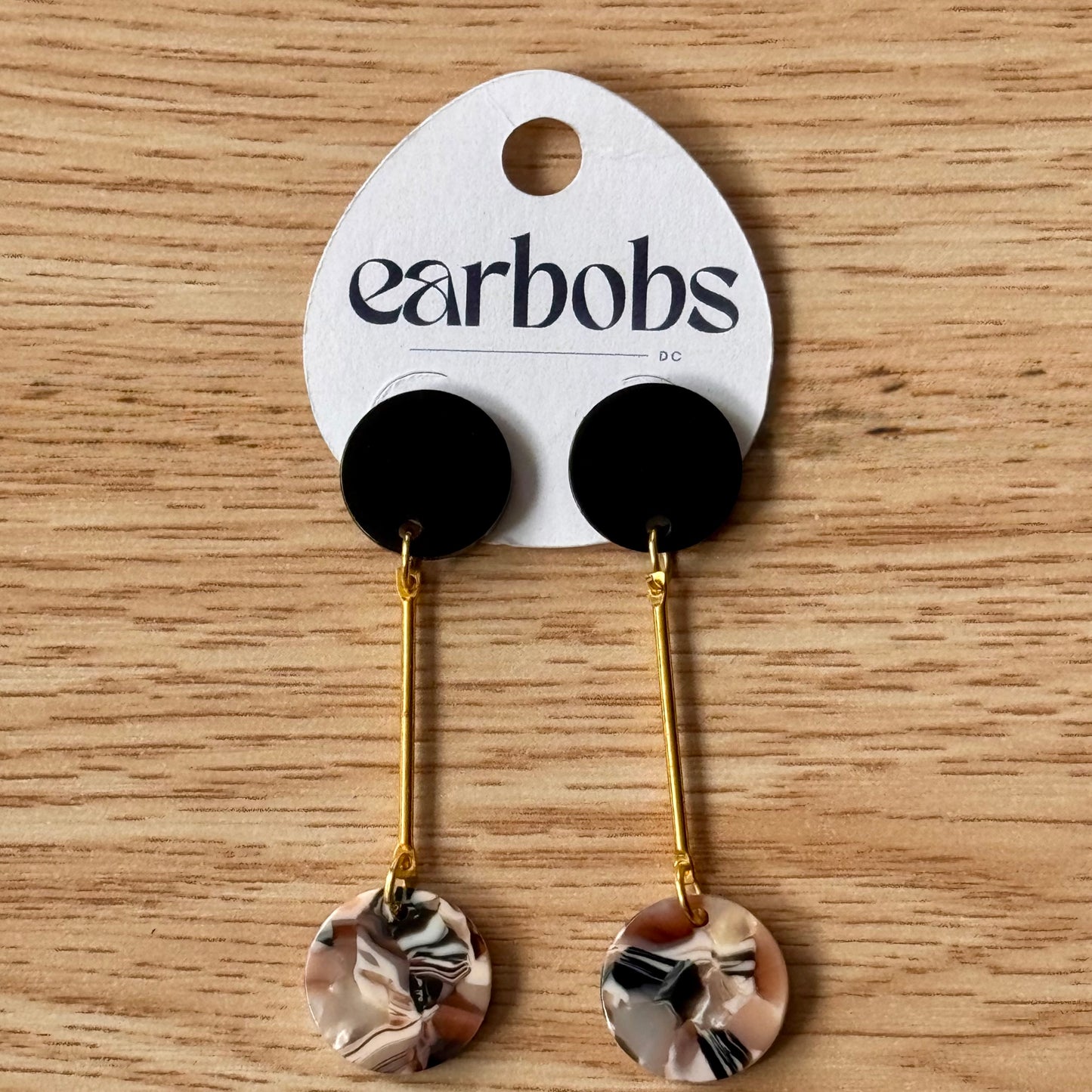 Geometric Dangle EarBobs
