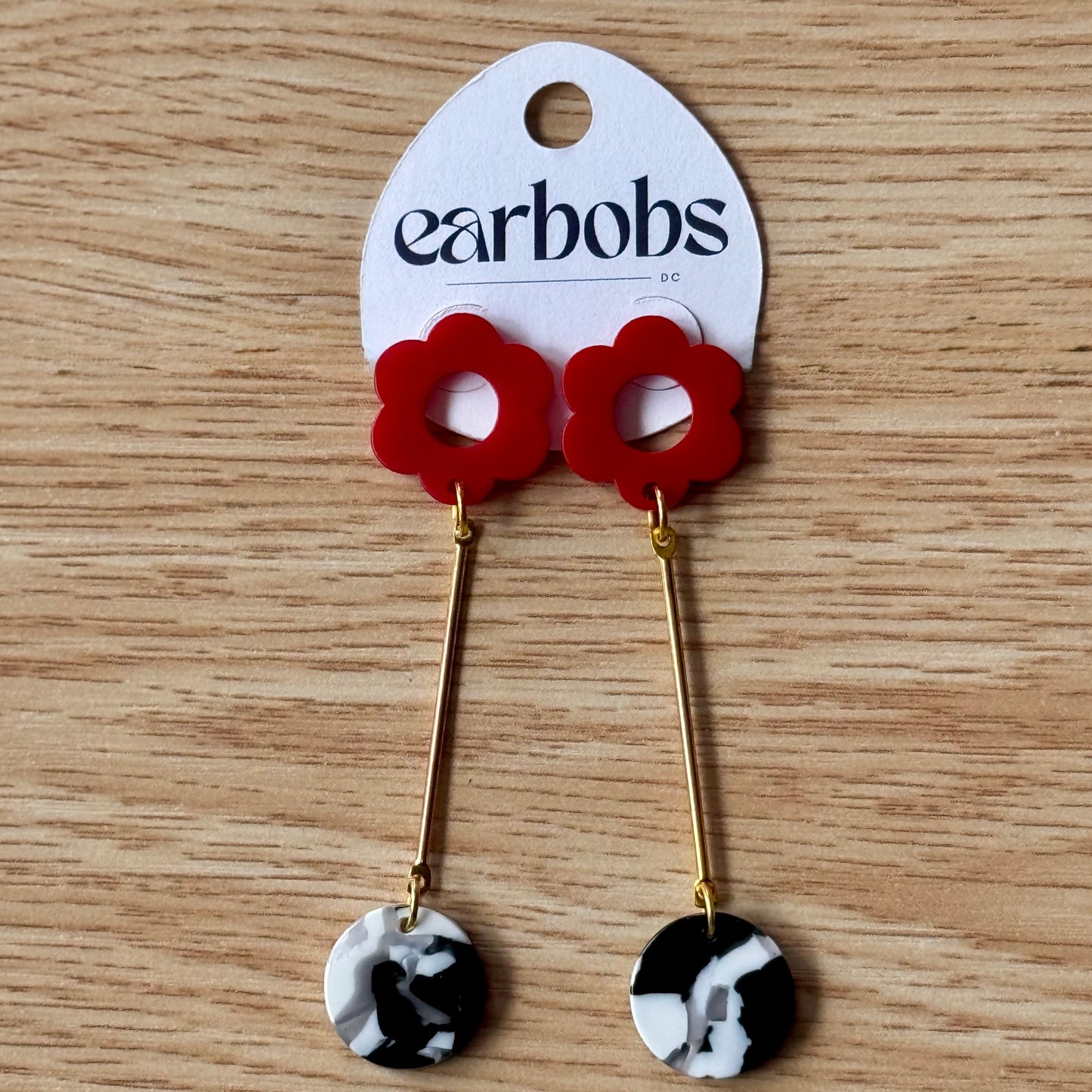 Geometric Dangle EarBobs
