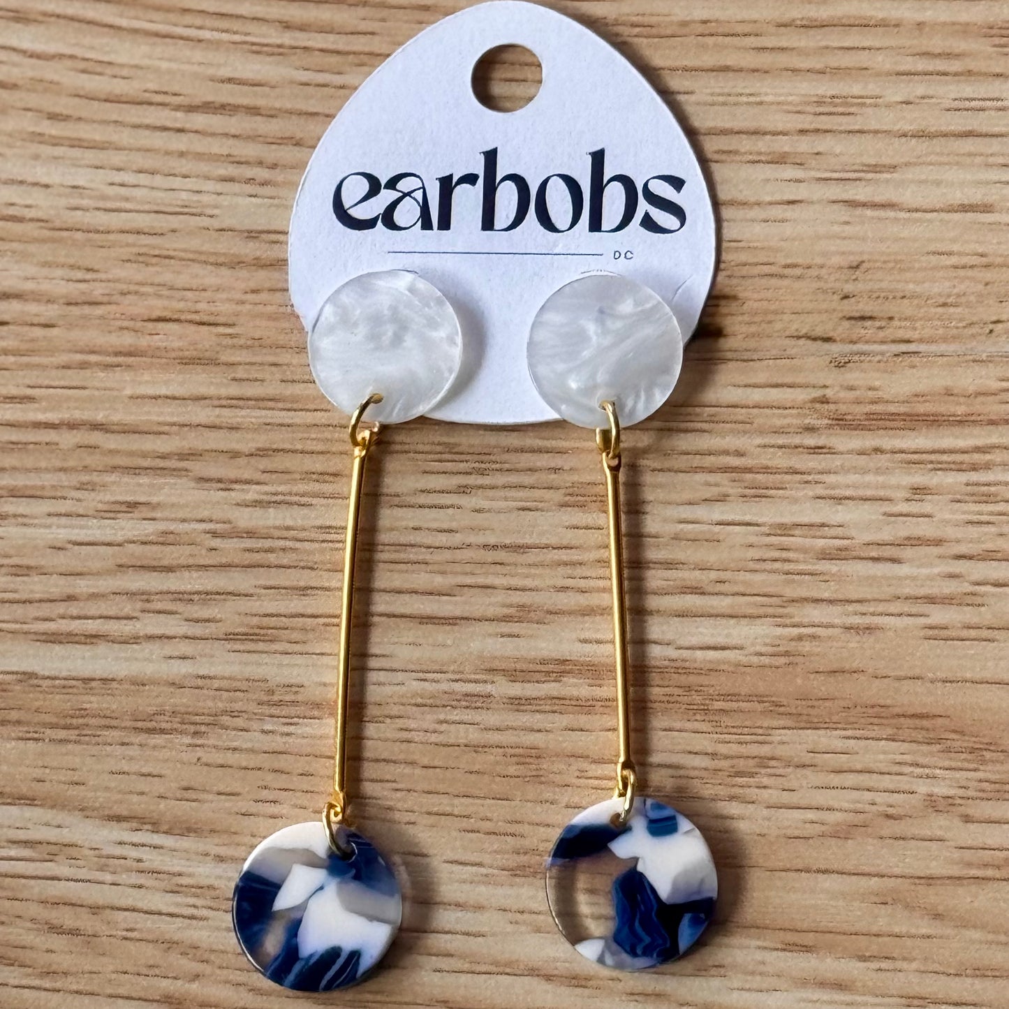 Geometric Dangle EarBobs