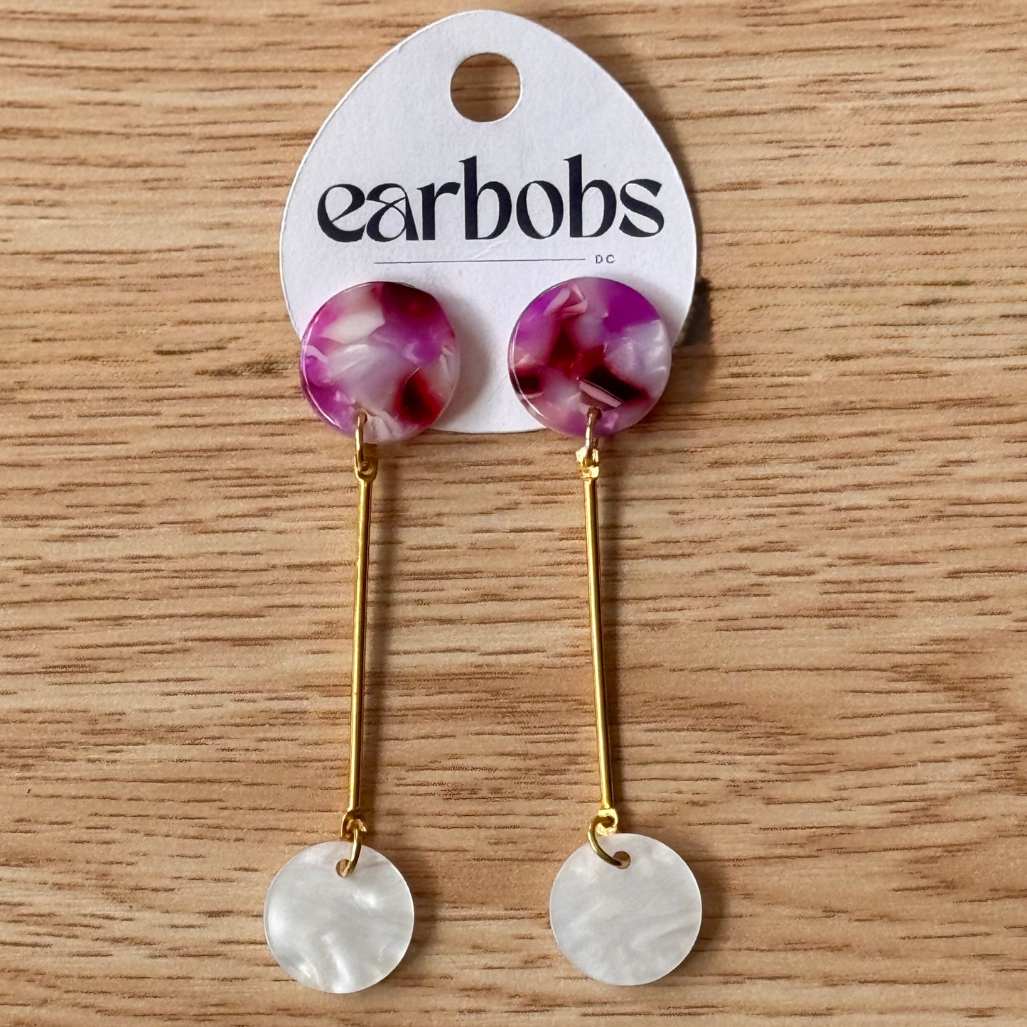 Geometric Dangle EarBobs