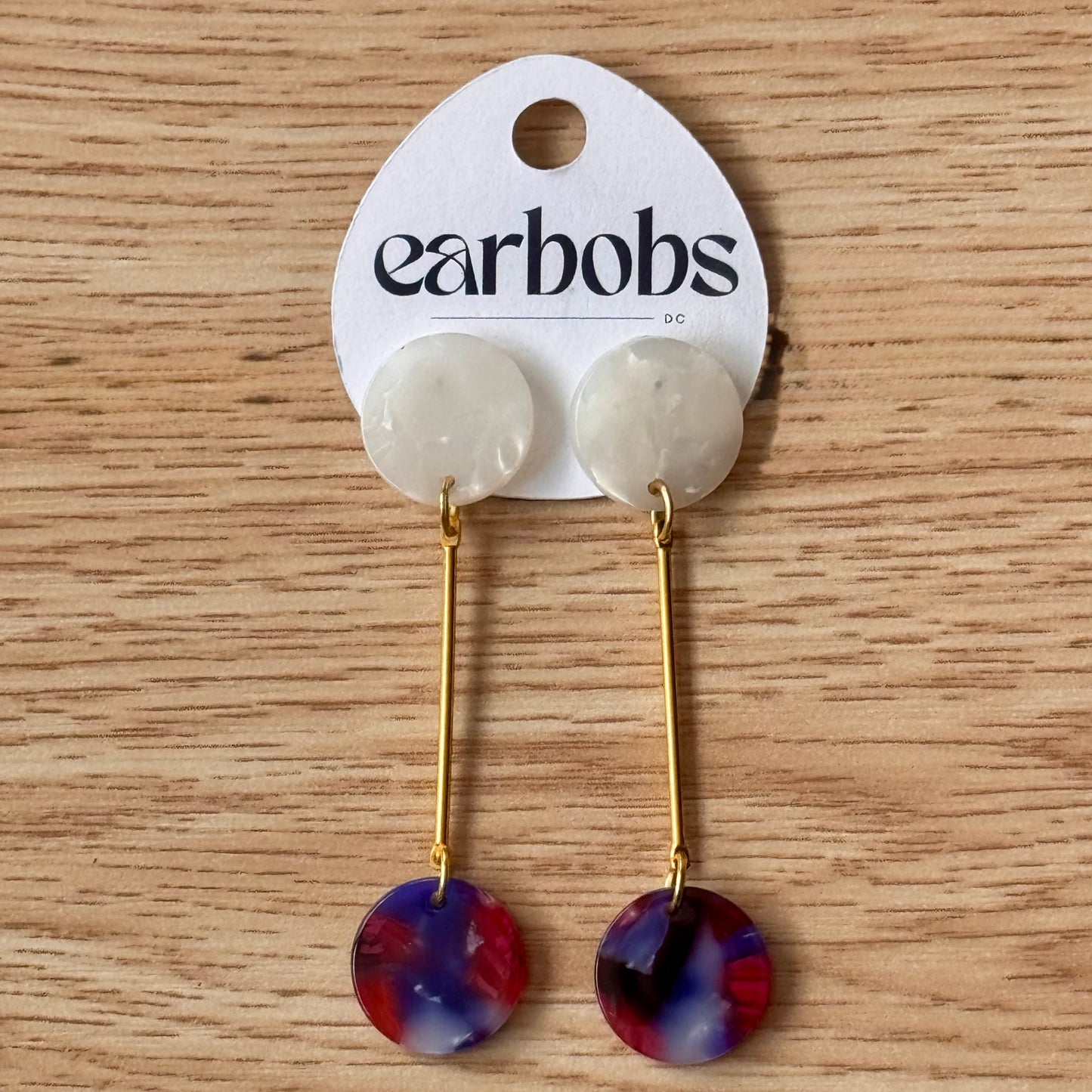 Geometric Dangle EarBobs
