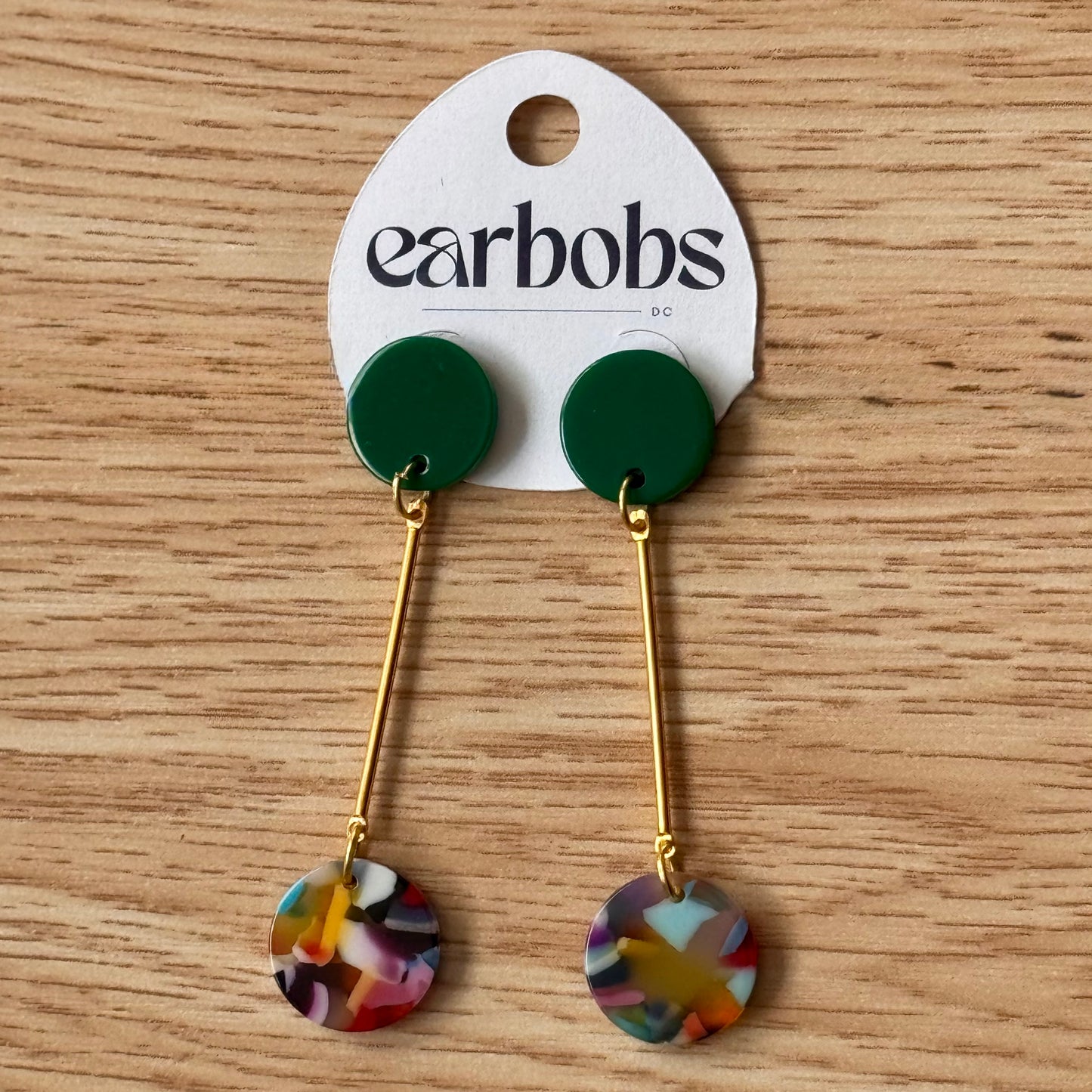 Geometric Dangle EarBobs