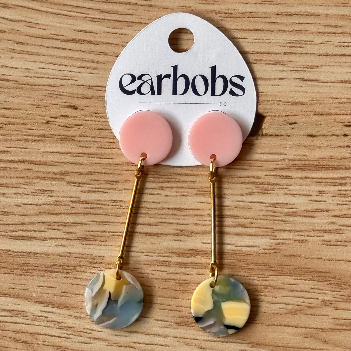 Geometric Dangle EarBobs