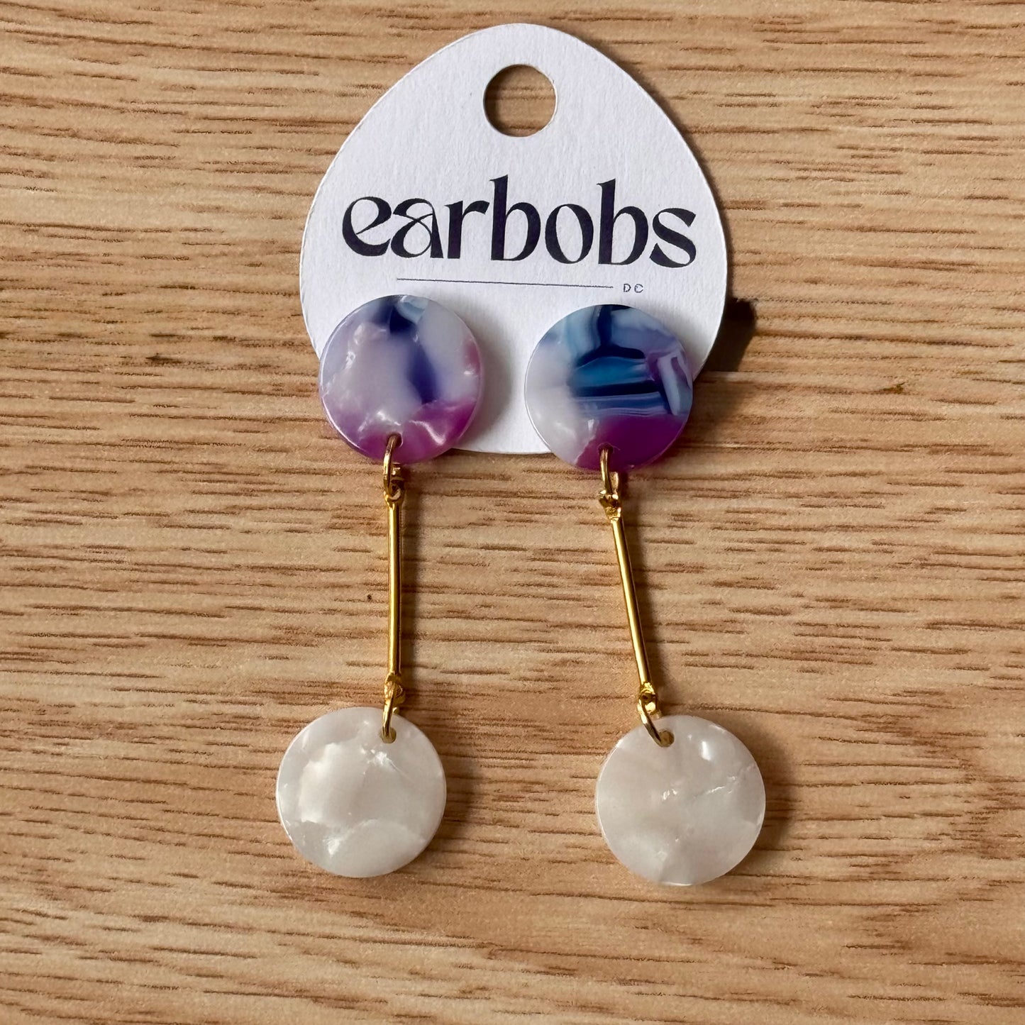 Geometric Dangle EarBobs