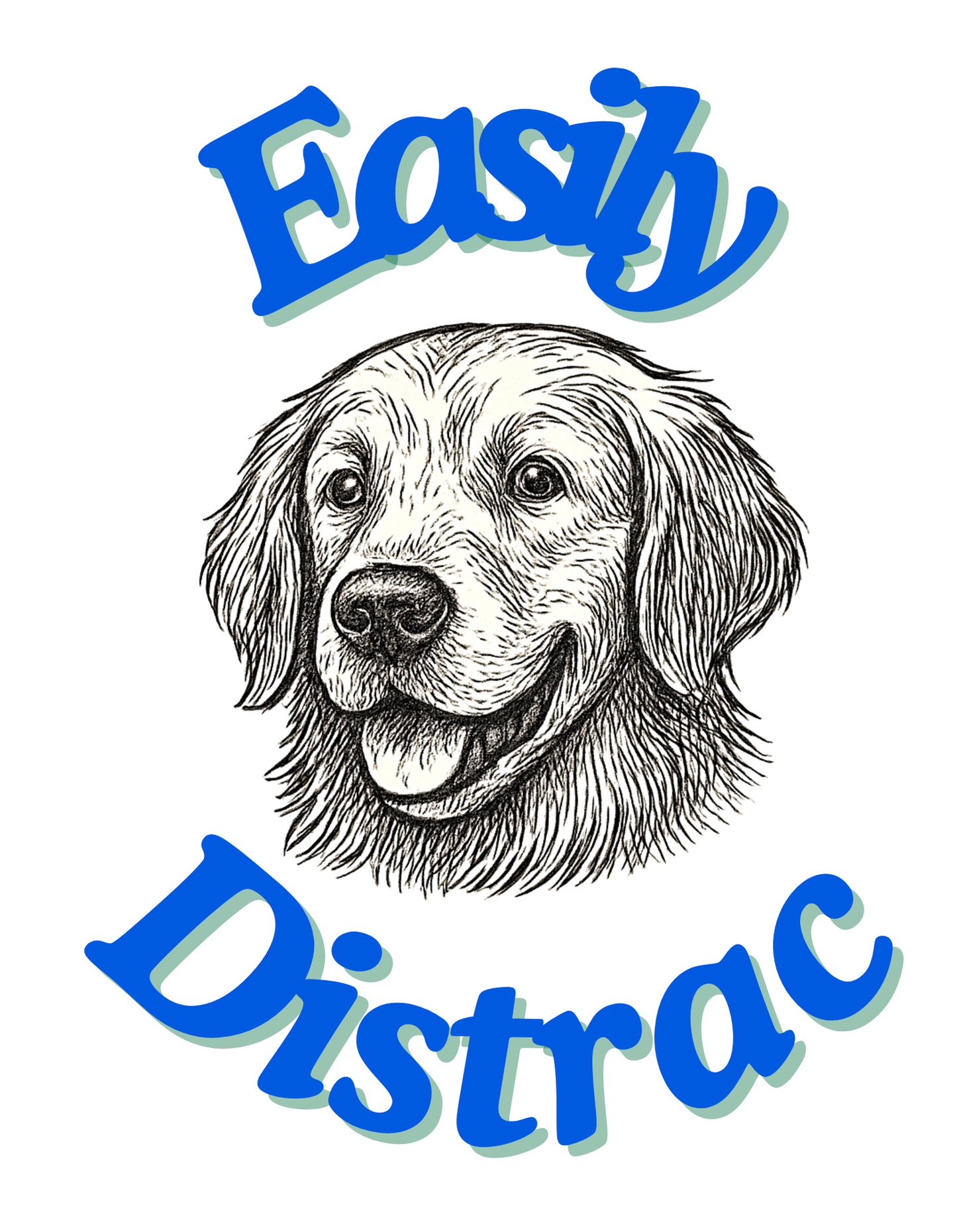 Easily Distrac: Golden Retriever T-Shirt